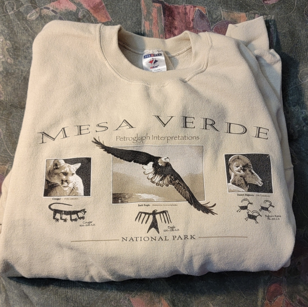 Mesa Verde National Park Cream Crewneck Sweater